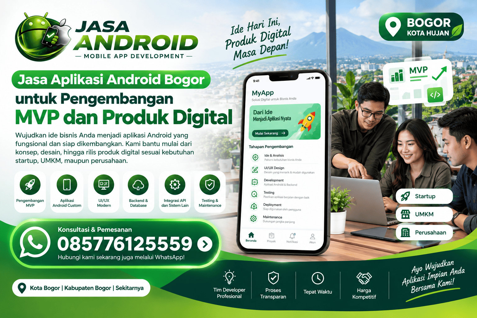 Jasa Aplikasi Android Bogor untuk Pengembangan MVP dan Produk Digital